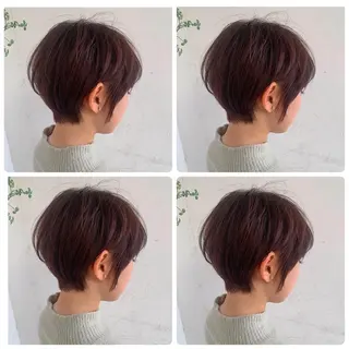 ショート カラー 京都大人女性ショート 徒歩1分/秋山のヘアスタイル