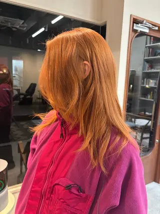 セミロング カラー 永田 愛莉のヘアスタイル