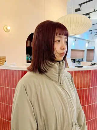 ミディアム カラー ❤️アヤカ Wカラー ボブ レイヤー❤️のヘアスタイル