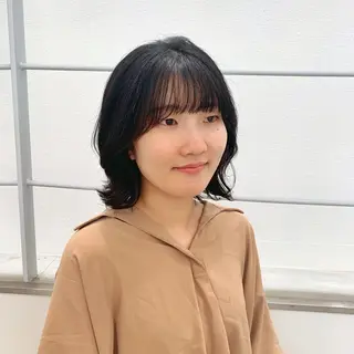 ミディアム aoi /パーマ /まるみショートのヘアスタイル