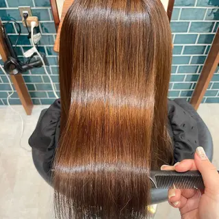 セミロング ボブ/縮毛矯正/レイ ヤー♡Natsukiのヘアスタイル