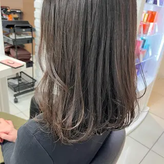 ミディアム カラー 【センターパート/ マッシュ】ryokaのヘアスタイル