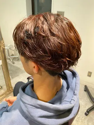 パーマ メンズ パーマ特化/フェザー パーマシャドウ/真生のヘアスタイル