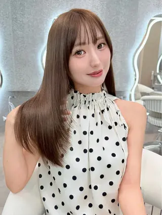 ミディアム ブリーチなしW🎀 髪質改善／はのんのヘアスタイル