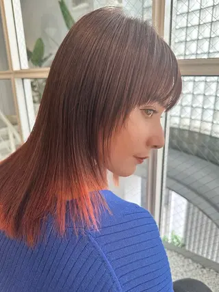 セミロング カラー 樅木 恒毅のヘアスタイル