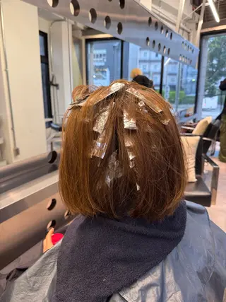 セミロング カラー 北村 岳久翔のヘアスタイル