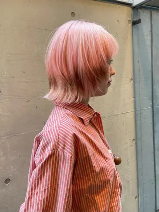 ミディアム カラー レイヤーカットとハイ トーン/HIROKIのヘアスタイル