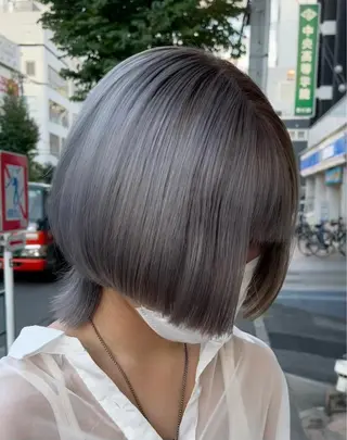 ショート カラー 大人可愛い透明感🌟 小顔・韓国髪🌟野中のヘアスタイル