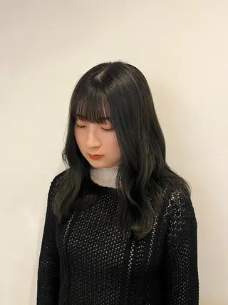 ロング フクシママユ / 柔らかカラーのヘアスタイル