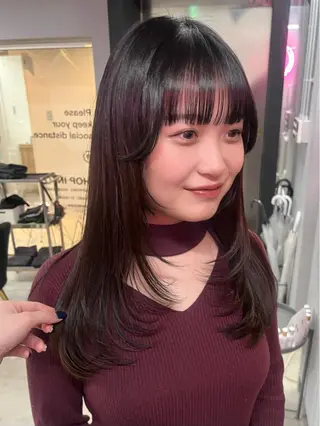 セミロング col sapporo所属・あざと可愛い💓 盛れる顔まわり/uiのヘアスタイル