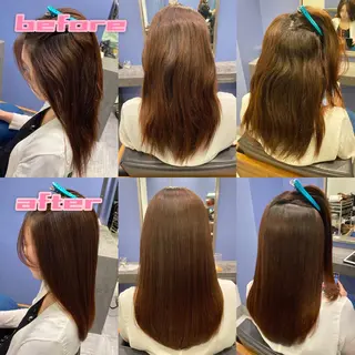 ロング パーマ ブリーチ縮毛矯正/ デサキ ショウヘイのヘアスタイル