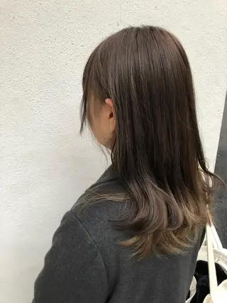 セミロング カラー SALOWIN三軒茶屋店所属・髪質改善/艶髪 やまなかのヘアスタイル