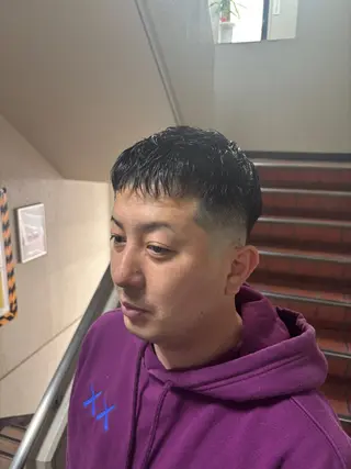 ショート メンズ 洛樹 /海外スタイル /フェード/パーマのヘアスタイル