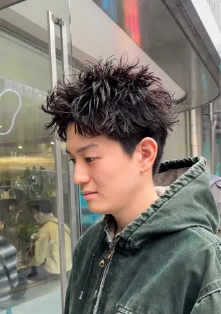 ショート パーマ メンズ 【圧倒的センス】 まる/メンズカラーのヘアスタイル