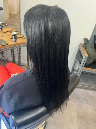 セミロング カラー OFF YUYAのヘアスタイル