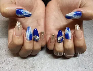 ロング カラー ネイル beauty salon ma'am所属・chihiro 小路ネイルのネイルデザイン