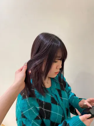 ミディアム C-LOOP UNITED ATELIER所属・似合わせカット /ニュアンスパーマのヘアスタイル