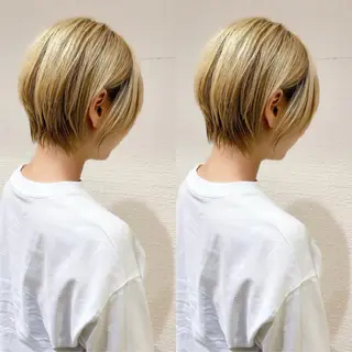 ショート ショート/ボブ/ 白髪ぼかし/しんやのヘアスタイル
