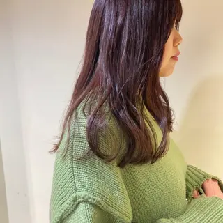 セミロング カラー io所属・io濱川 遥のヘアスタイル