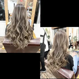 ロング カラー ✯カラー&編み込み エクステ✯池田智博✯のヘアスタイル