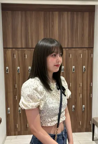 セミロング カラー 小村 侑生のヘアスタイル