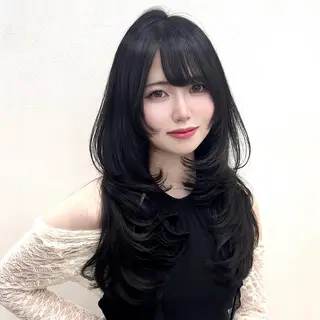ロング カラー ヘアアレンジ 大人っぽ中韓レディ ヘア🤍MAOのヘアスタイル