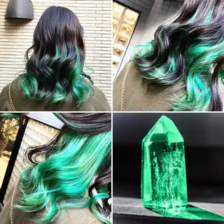 ロング カラー "PEPPU "所属・🌈推し色派手髪 ハイトーンShinのヘアスタイル