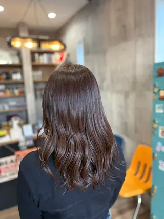 セミロング カラー 矢野 夢果のヘアスタイル