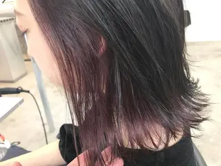 ミディアム カラー ヘアアレンジ 透明感カラー× レイヤーカット✨高梨のヘアスタイル