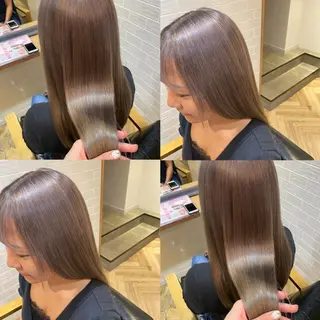 ロング カラー 艶カラー/韓国顔周り 🎀mamiのヘアスタイル