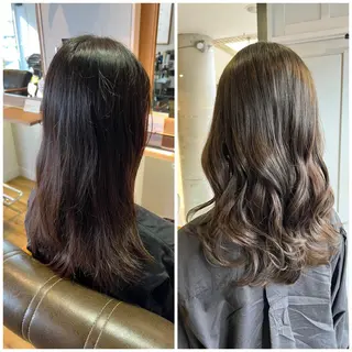 ロング カラー ツキダテ ユイのヘアスタイル