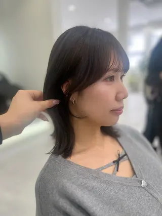 ミディアム ‎🫧透明感カラー/ 金沢駅 yui 🎀のヘアスタイル