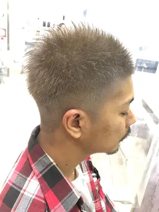 ショート カラー メンズ 髪質改善× ハイライト溝江のヘアスタイル