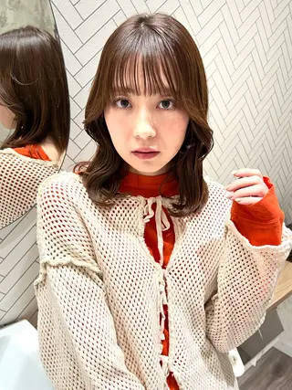 ミディアム 🫧ふじたまゆ🫧 レイヤーカット✂︎のヘアスタイル