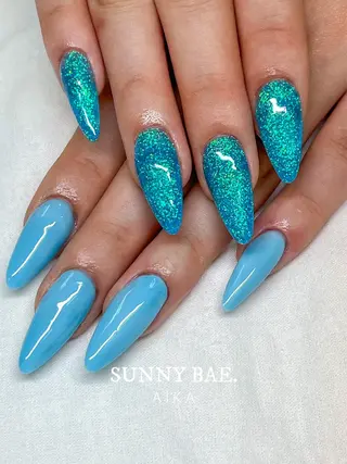 ロング ネイル SUNNY BAE.所属・Made By AIKAのネイルデザイン