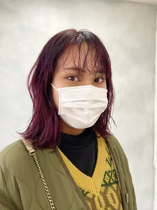 ミディアム カラー 艶ハイトーン👑♡ NATSUKIのヘアスタイル