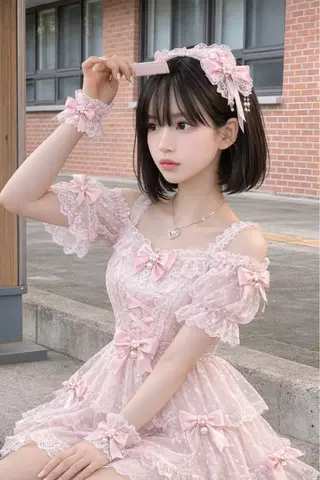 ショート momochan🍑 ドーリーボブカット♡のヘアスタイル