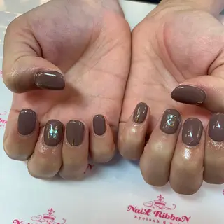ネイル ネイルリボン 受付スタッフのネイルデザイン