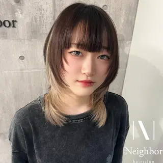 ミディアム 🐺立川のウルフ屋 さん🐺おかみ🐺のヘアスタイル