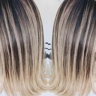 ミディアム カラー ショートボブ縮毛矯正 髪質改善のプロ山道潤のヘアスタイル