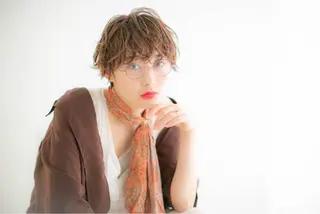 ショート 髪質改善ストレート、 カラー清野雄大のヘアスタイル