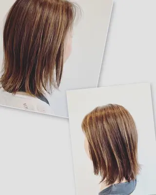 ミディアム カラー 小林 由里香のヘアスタイル