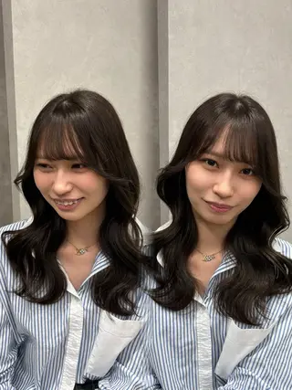 セミロング カラー VIEW YOKOHAMA所属・透明感カラー ／kana‎🤍のヘアスタイル