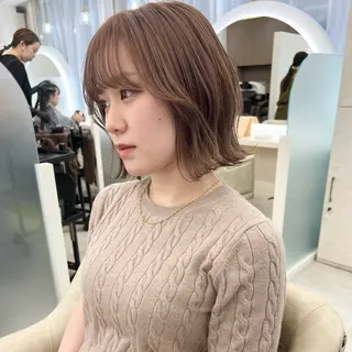 ショート 透明感カラー／ 髪質改善／ボブ／中山のヘアスタイル