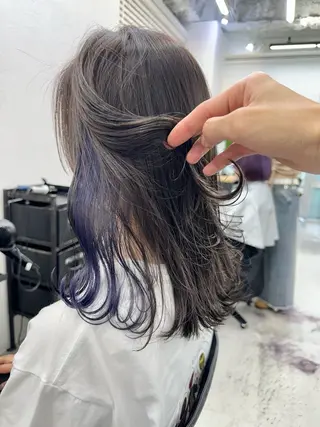 ミディアム カラー ブリーチダブルカラー 【koide】のヘアスタイル