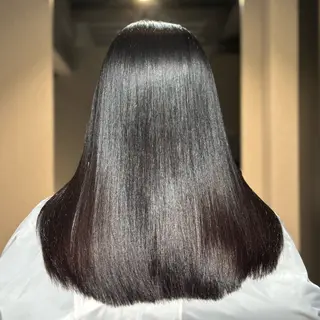 ロング パーマ ブリーチなしカラー I 髪質改善Ⅰたつやのヘアスタイル