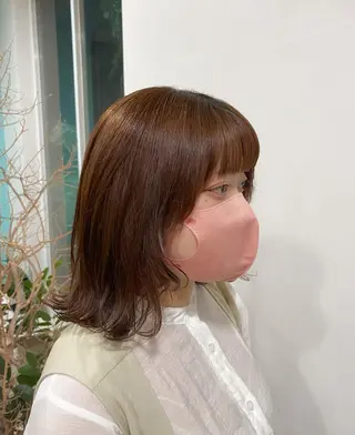 ミディアム 富永 美玖のヘアスタイル