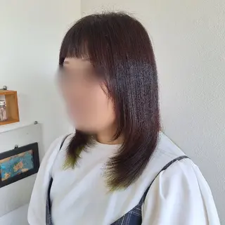 ミディアム 前田 千晶のヘアスタイル