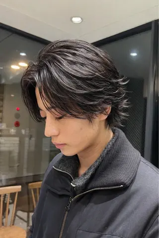 ミディアム パーマ メンズ ケンシロウ メンズパーマ特化◎のヘアスタイル