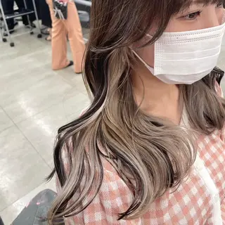 ロング カラー ヘアアレンジ SALOWIN 宇田川店所属・ブリーチなしトレンド SHUSAKUのヘアスタイル